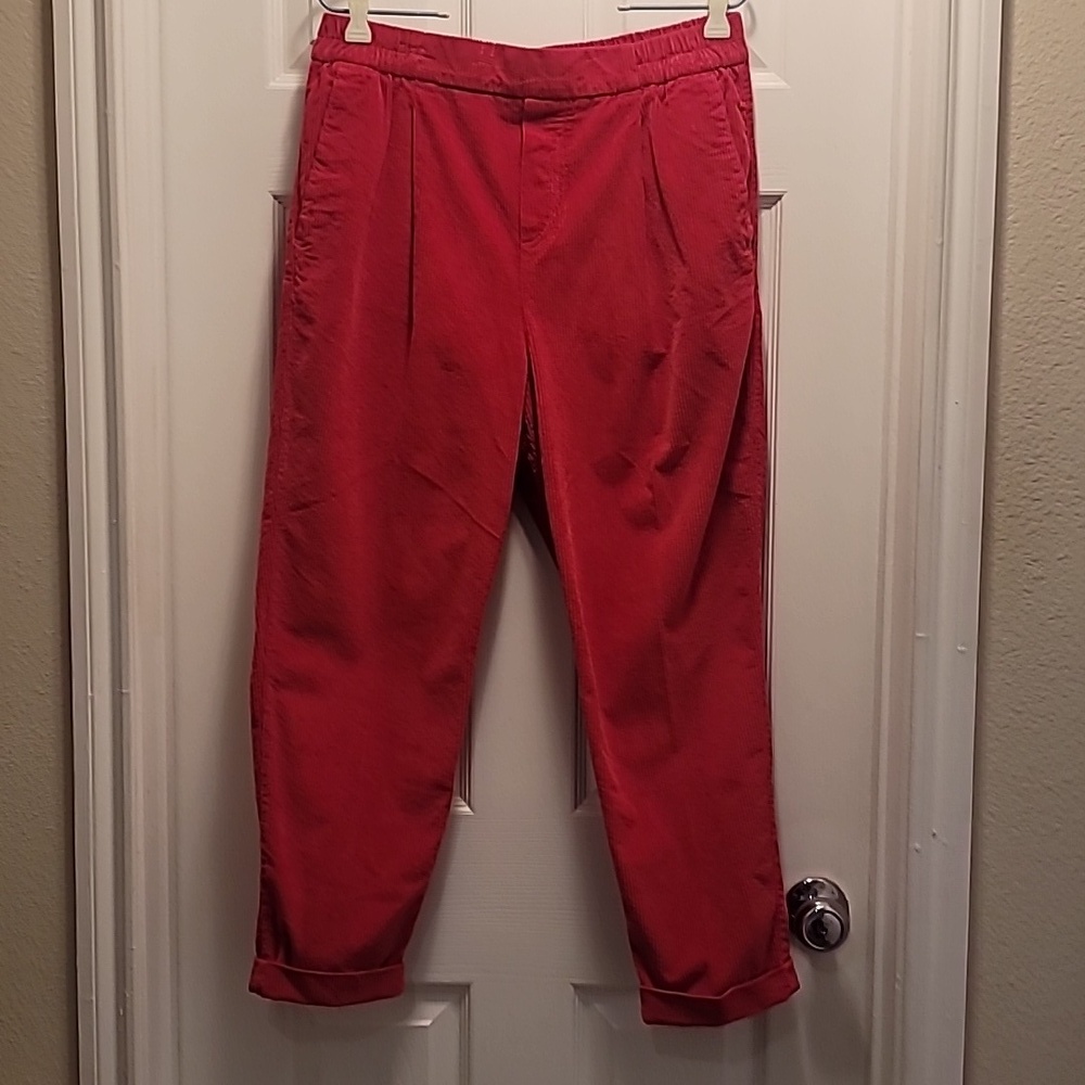 United Colors Of Benetton Vibrant Pink Corduroy Pants Size Large